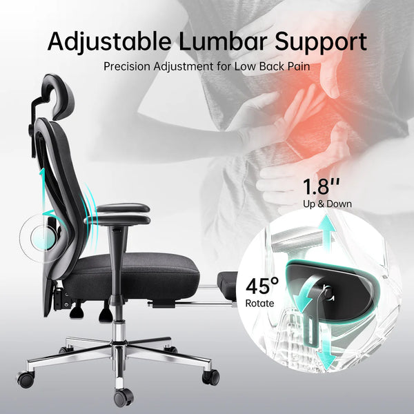 P3 Ergonomic Chair with Footrest