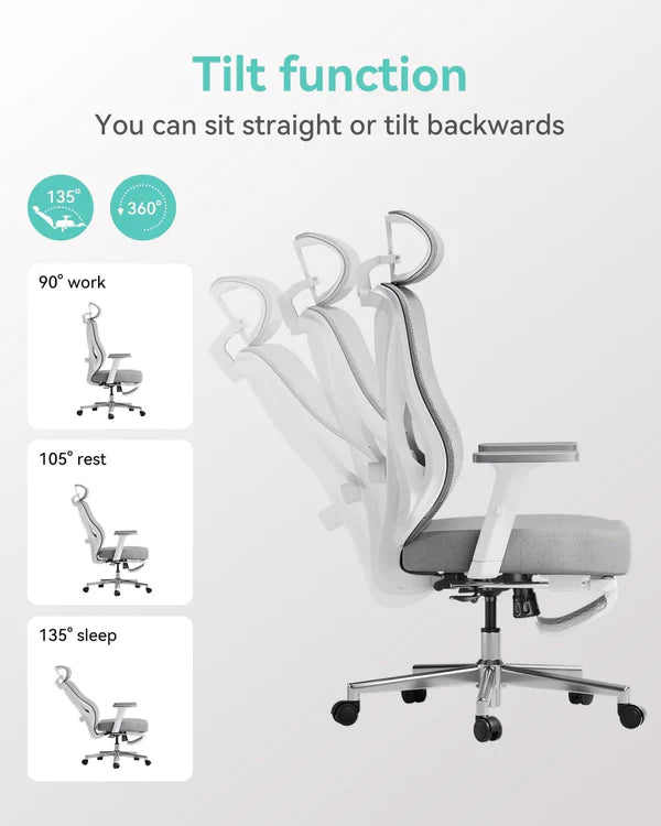 P5 Ergonomic Office Chair with Footrest